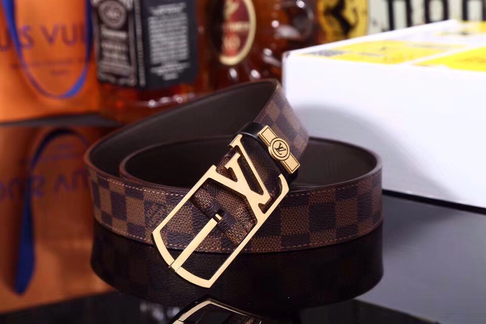 Super Perfect Quality LV Belts(100% Genuine Leather,Steel Buckle)-1710