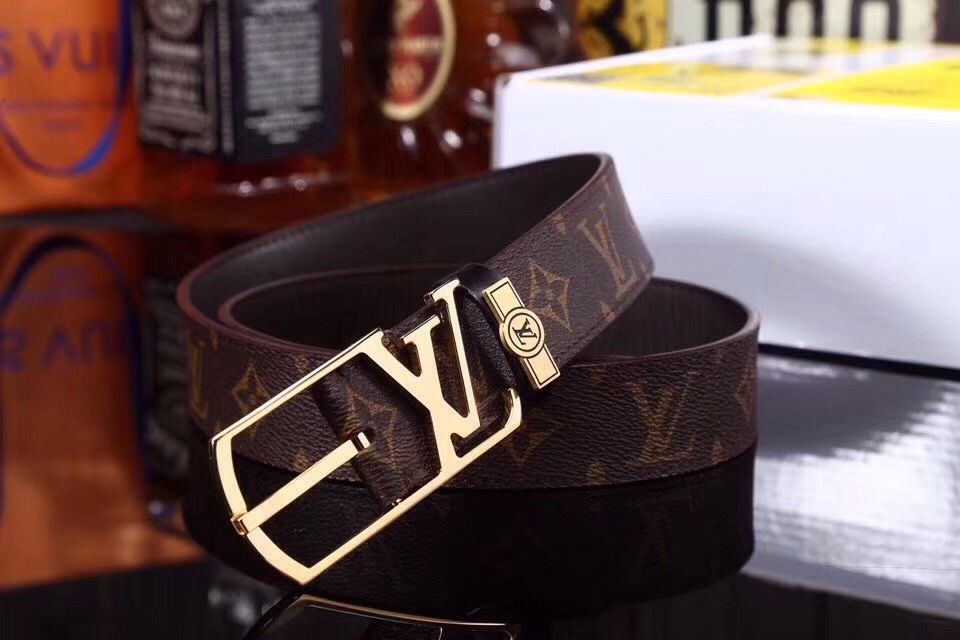 Super Perfect Quality LV Belts(100% Genuine Leather,Steel Buckle)-1714