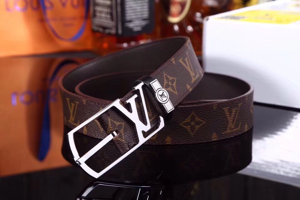 Super Perfect Quality LV Belts(100% Genuine Leather,Steel Buckle)-1715