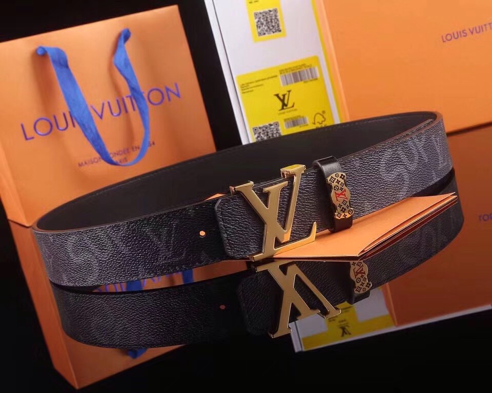 Super Perfect Quality LV Belts(100% Genuine Leather,Steel Buckle)-1716