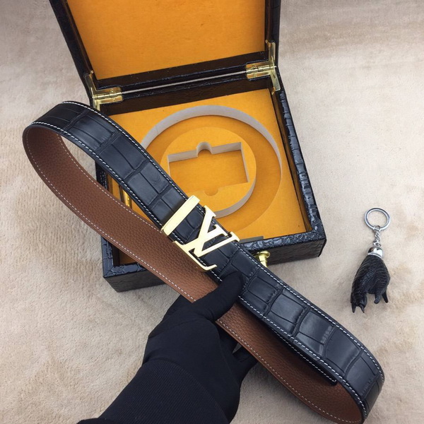Super Perfect Quality LV Belts(100% Genuine Leather,Steel Buckle)-1736