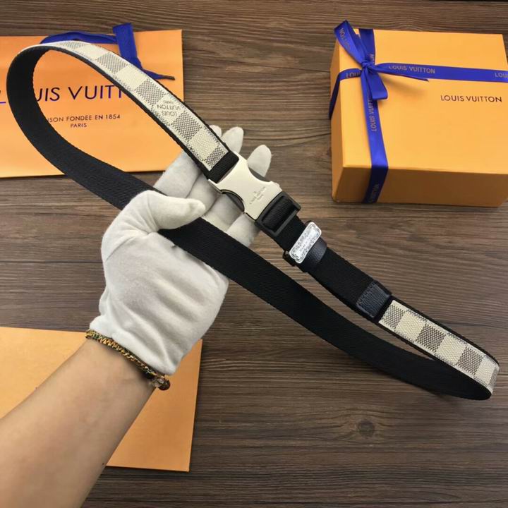 Super Perfect Quality LV Belts(100% Genuine Leather,Steel Buckle)-1759