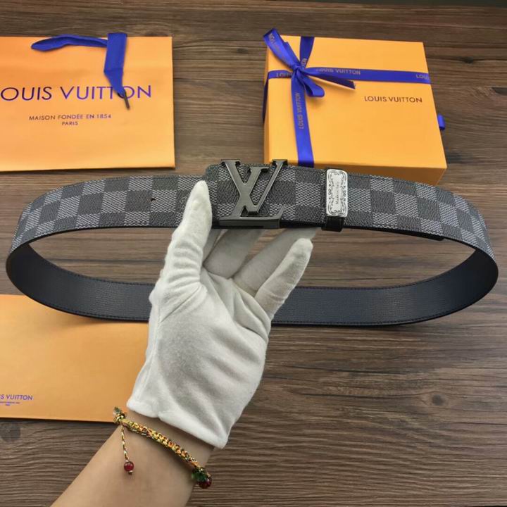 Super Perfect Quality LV Belts(100% Genuine Leather,Steel Buckle)-1763