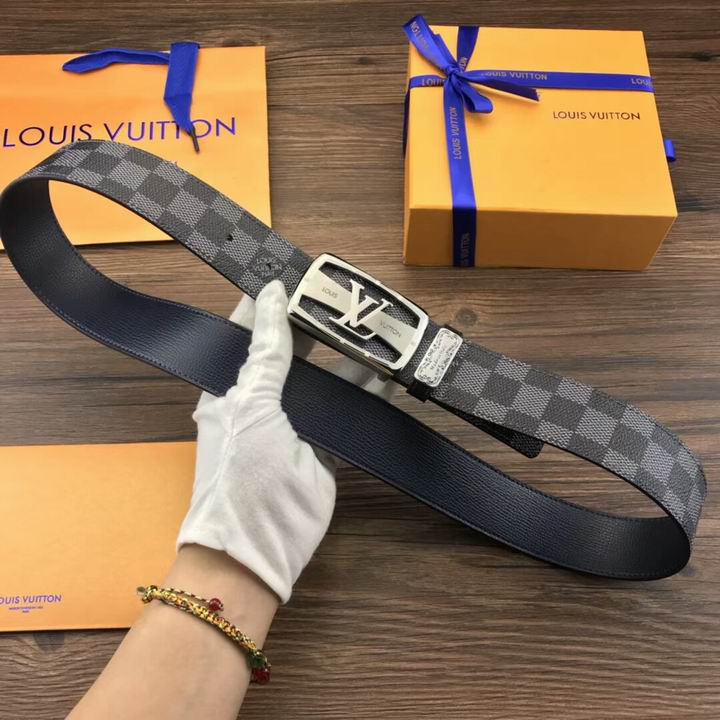 Super Perfect Quality LV Belts(100% Genuine Leather,Steel Buckle)-1789