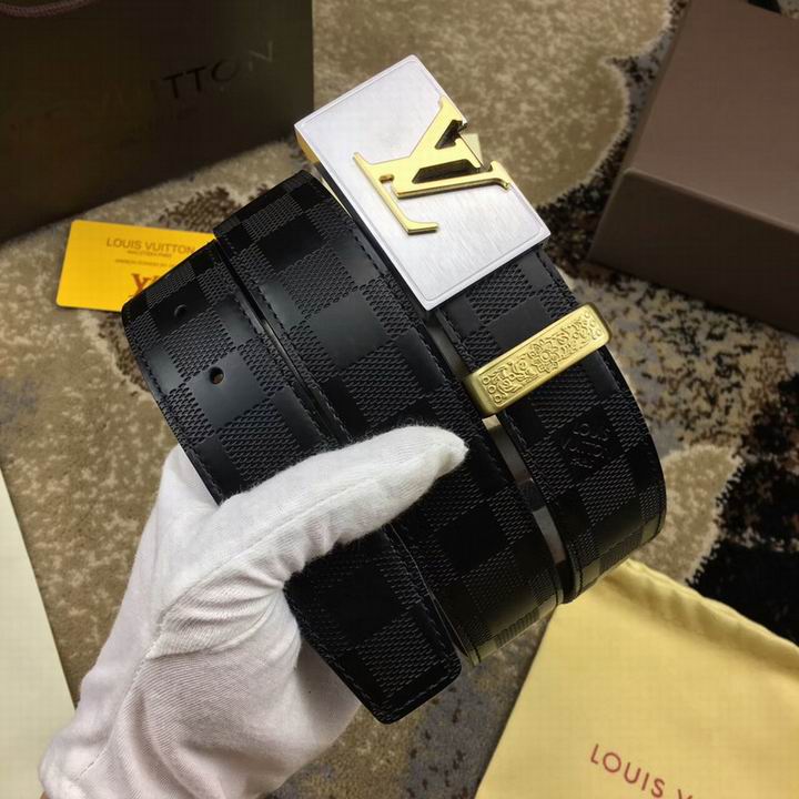 Super Perfect Quality LV Belts(100% Genuine Leather,Steel Buckle)-1800