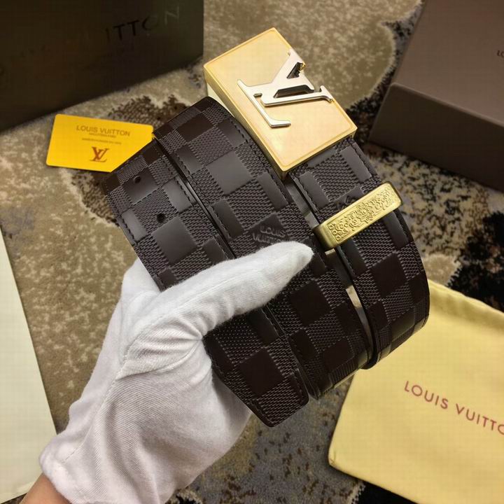 Super Perfect Quality LV Belts(100% Genuine Leather,Steel Buckle)-1801