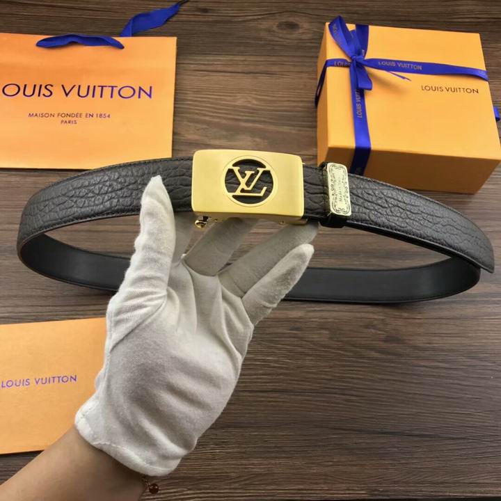 Super Perfect Quality LV Belts(100% Genuine Leather,Steel Buckle)-1806