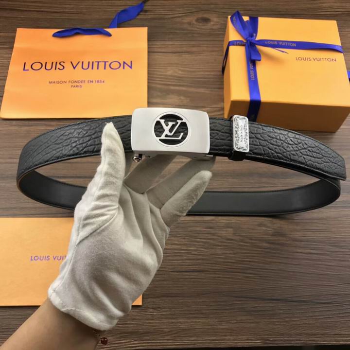 Super Perfect Quality LV Belts(100% Genuine Leather,Steel Buckle)-1807