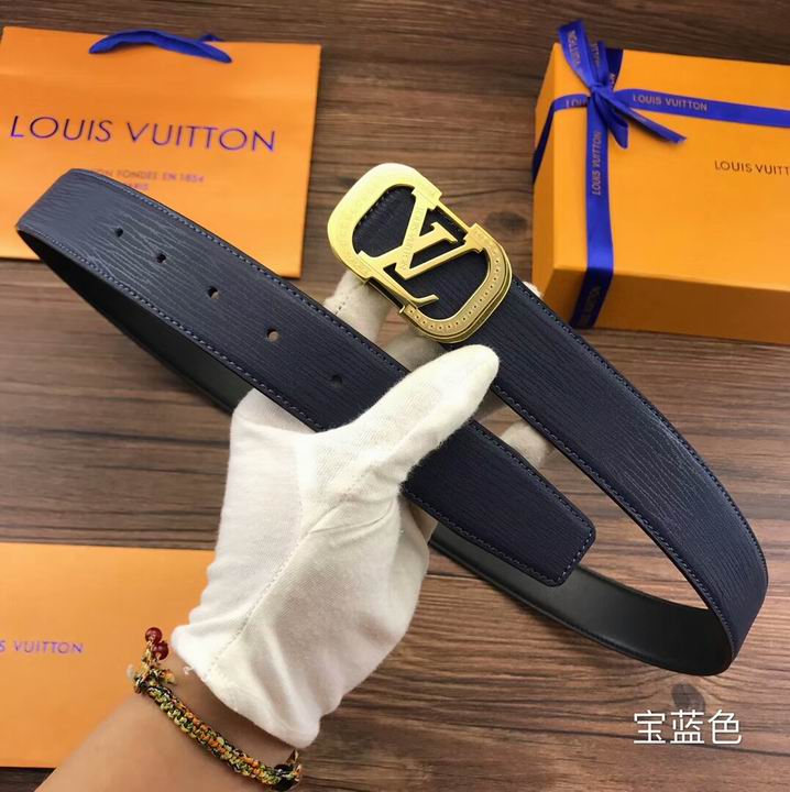 Super Perfect Quality LV Belts(100% Genuine Leather,Steel Buckle)-1810