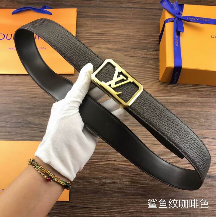 Super Perfect Quality LV Belts(100% Genuine Leather,Steel Buckle)-1812