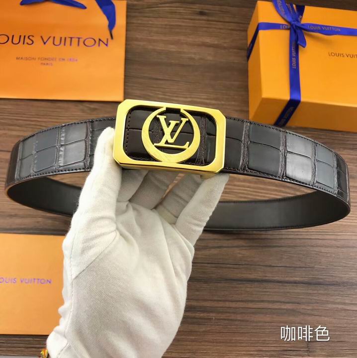 Super Perfect Quality LV Belts(100% Genuine Leather,Steel Buckle)-1818