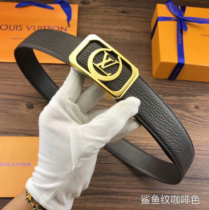 Super Perfect Quality LV Belts(100% Genuine Leather,Steel Buckle)-1824