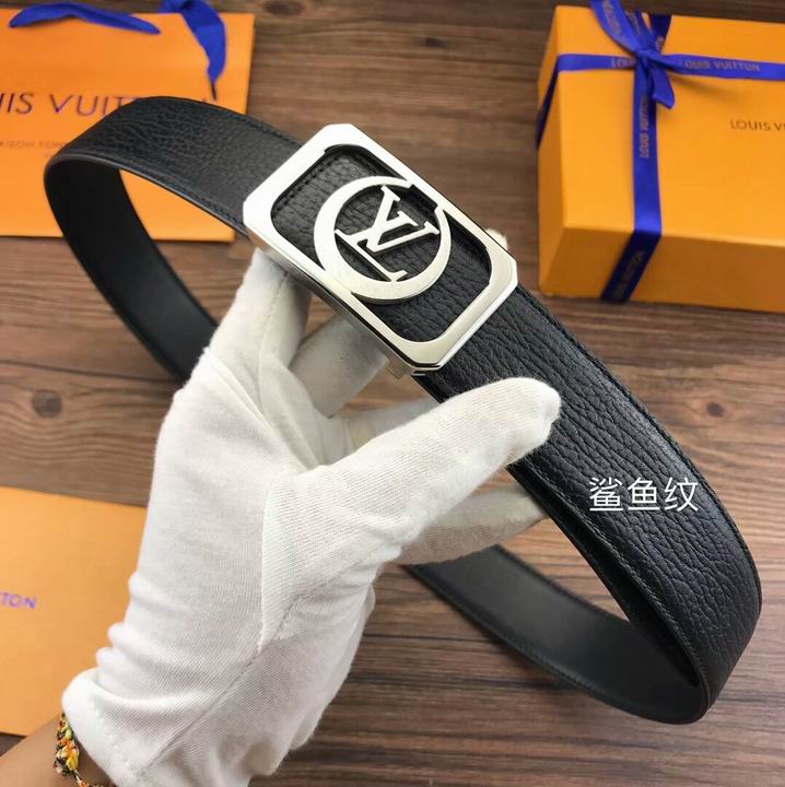 Super Perfect Quality LV Belts(100% Genuine Leather,Steel Buckle)-1825