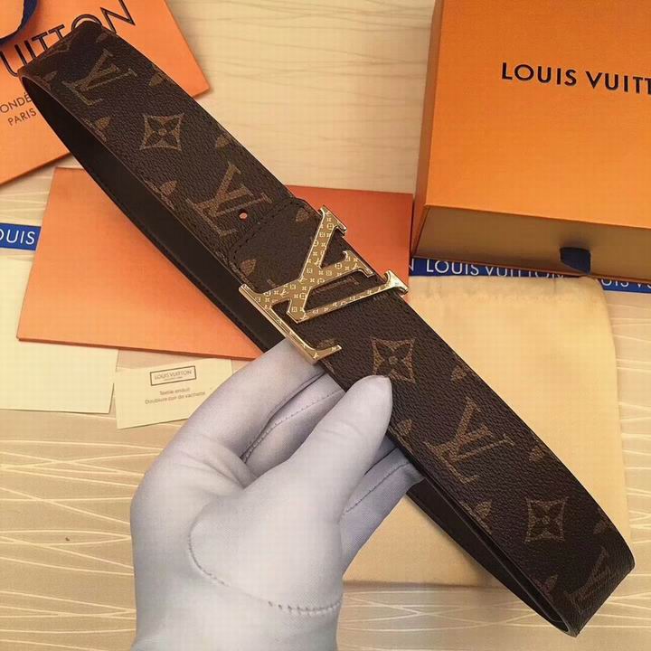 Super Perfect Quality LV Belts(100% Genuine Leather,Steel Buckle)-1857