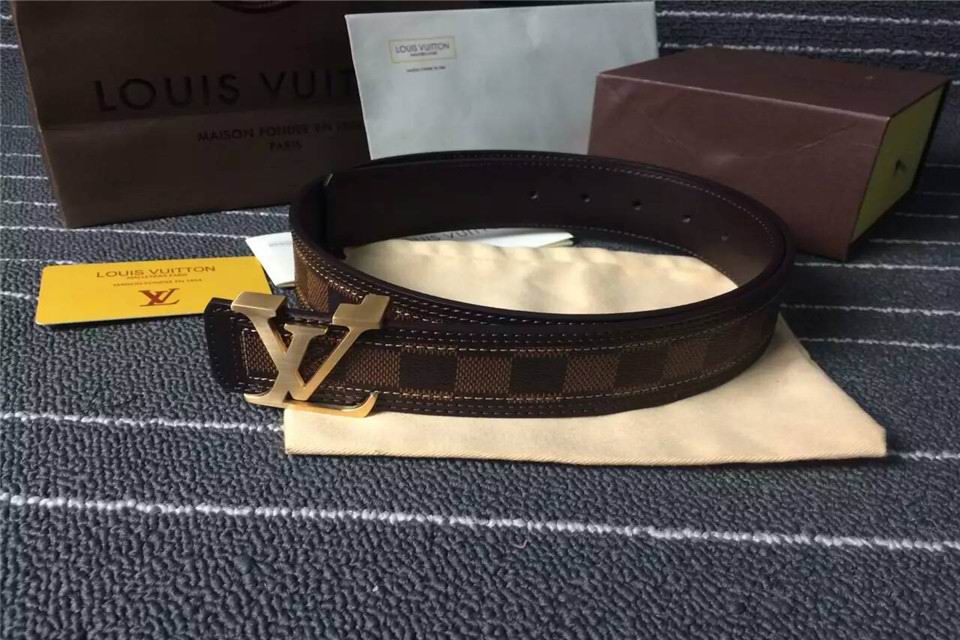 Super Perfect Quality LV Belts(100% Genuine Leather,Steel Buckle)-1864