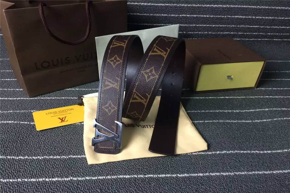 Super Perfect Quality LV Belts(100% Genuine Leather,Steel Buckle)-1865