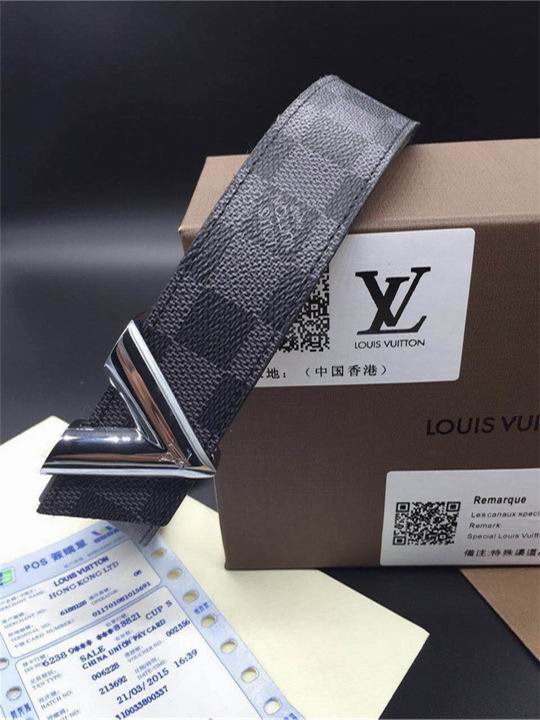 Super Perfect Quality LV Belts(100% Genuine Leather,Steel Buckle)-1870