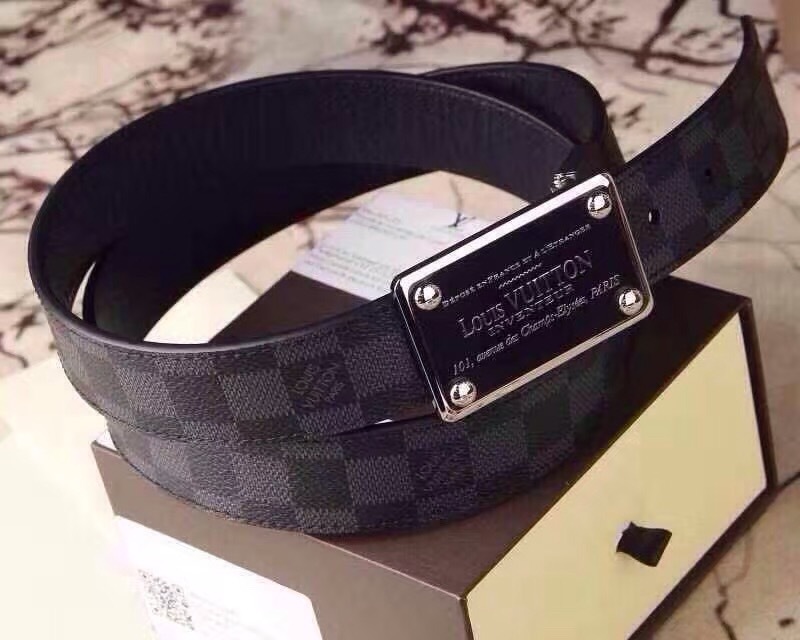 Super Perfect Quality LV Belts(100% Genuine Leather,Steel Buckle)-1875