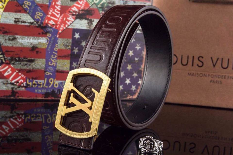 Super Perfect Quality LV Belts(100% Genuine Leather,Steel Buckle)-1878