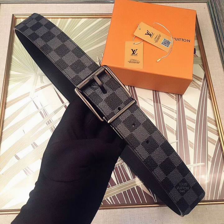 Super Perfect Quality LV Belts(100% Genuine Leather,Steel Buckle)-1893