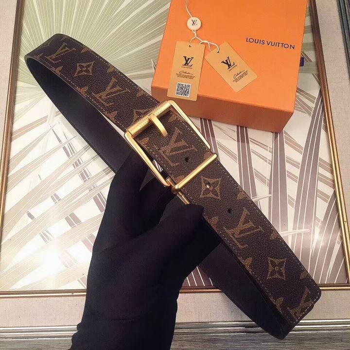 Super Perfect Quality LV Belts(100% Genuine Leather,Steel Buckle)-1895