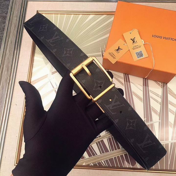 Super Perfect Quality LV Belts(100% Genuine Leather,Steel Buckle)-1897