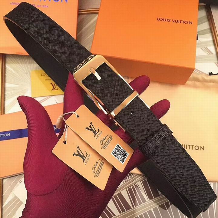 Super Perfect Quality LV Belts(100% Genuine Leather,Steel Buckle)-1915