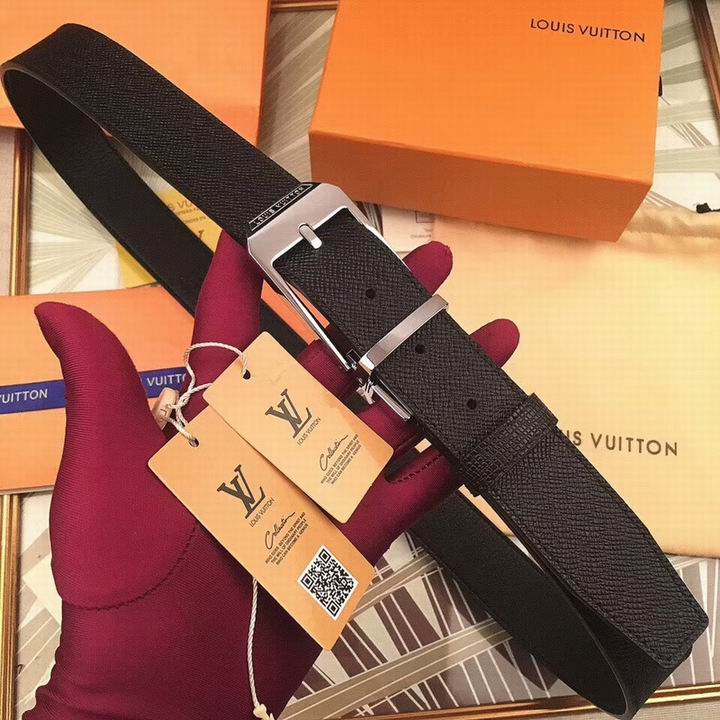 Super Perfect Quality LV Belts(100% Genuine Leather,Steel Buckle)-1916