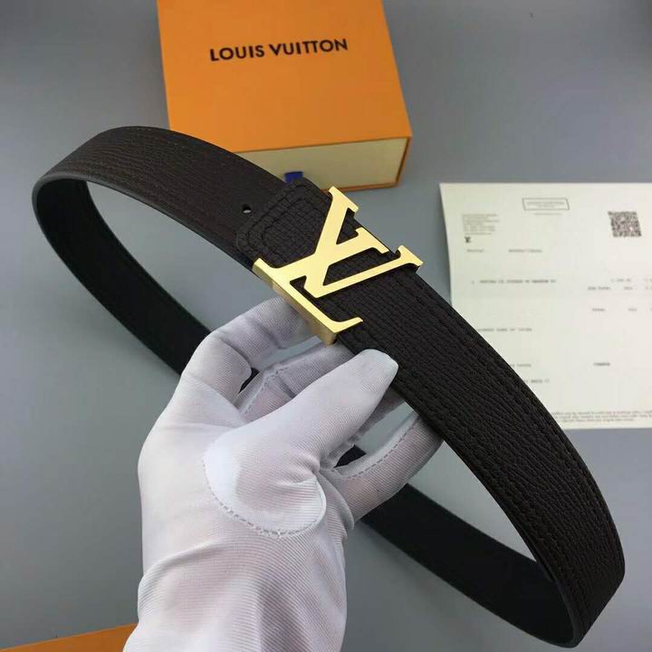 Super Perfect Quality LV Belts(100% Genuine Leather,Steel Buckle)-1923