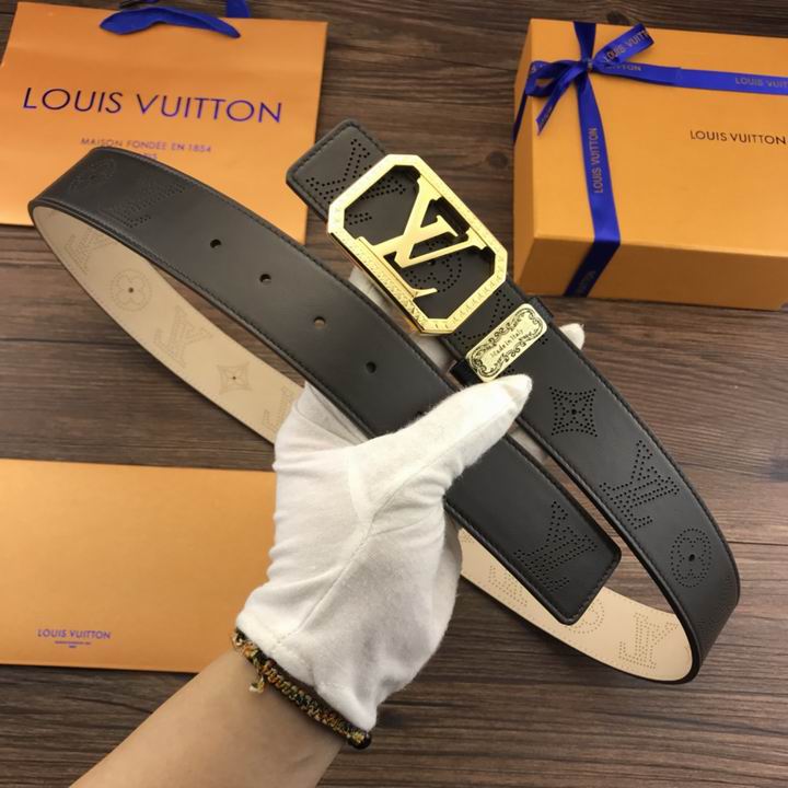 Super Perfect Quality LV Belts(100% Genuine Leather,Steel Buckle)-1933