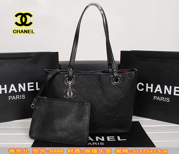 Super Perfect CHAL handbags(Original Leather)-056