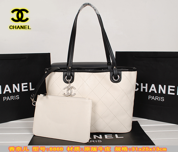 Super Perfect CHAL handbags(Original Leather)-059