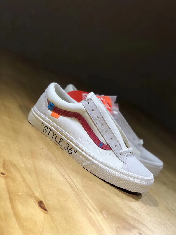 Authentic Off White X Vans White Red