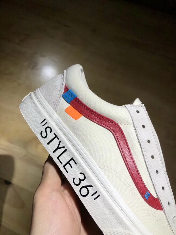 Authentic Off White X Vans White Red