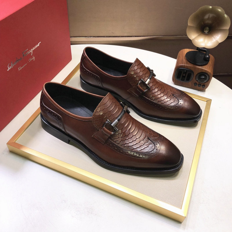 Ferragamo Men shoes 1：1 quality-169