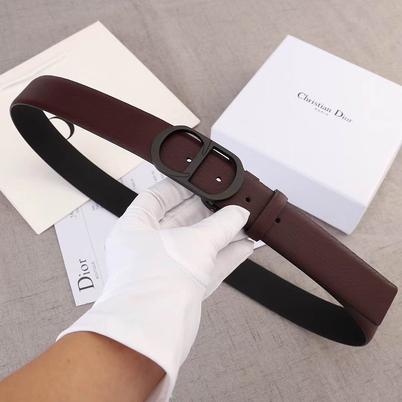 Super Perfect Quality Dior Belts(100% Genuine Leather,steel Buckle)-084