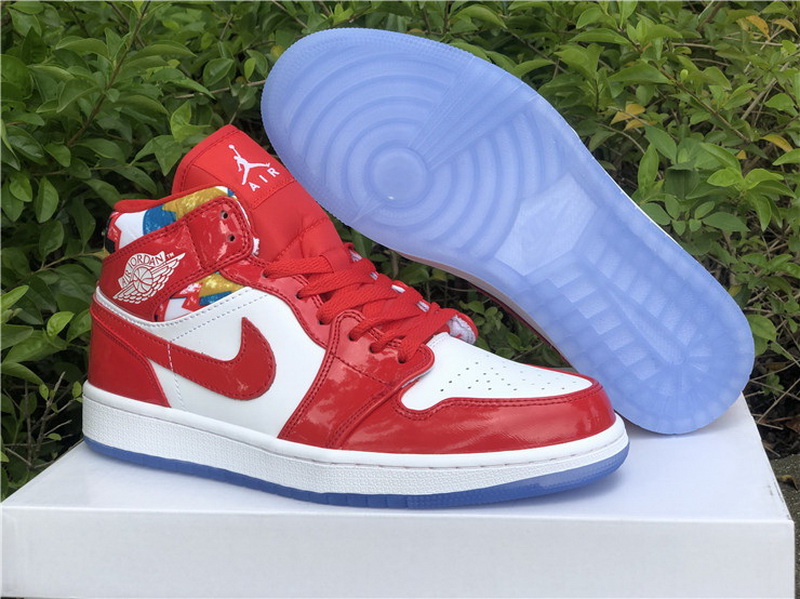 Authentic Air Jordan 1 Mid Red White GS