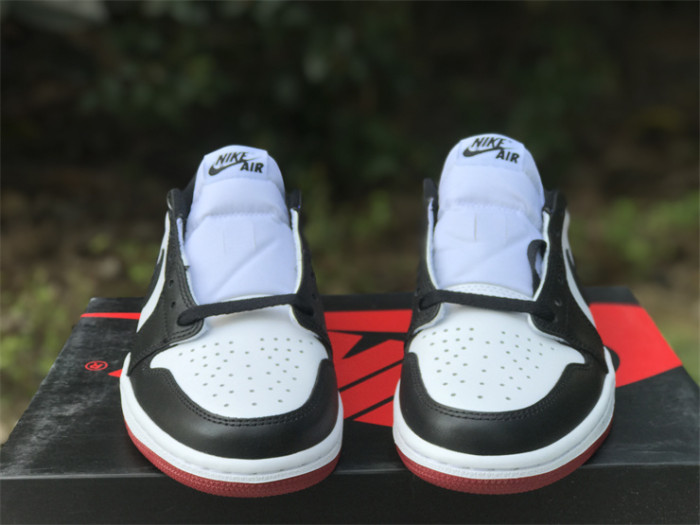 Authentic Air Jordan 1 Low “Black Toe” 