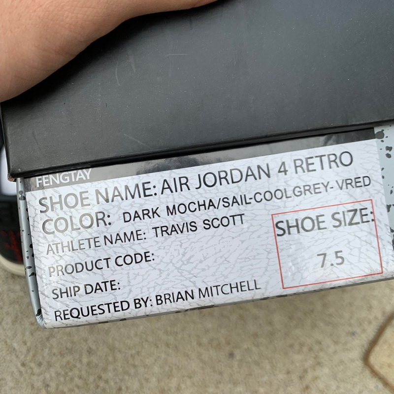 Authentic Air Jordan 4 x Travis Scott Olive