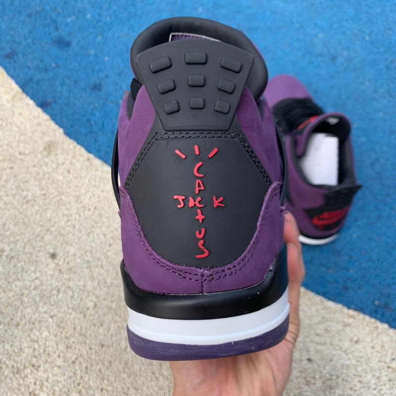 Authentic Travis Scott x Air Jordan 4 Purple Suede
