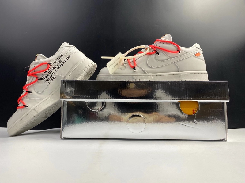 Authentic OFF-WHITE x Nike Dunk Low White