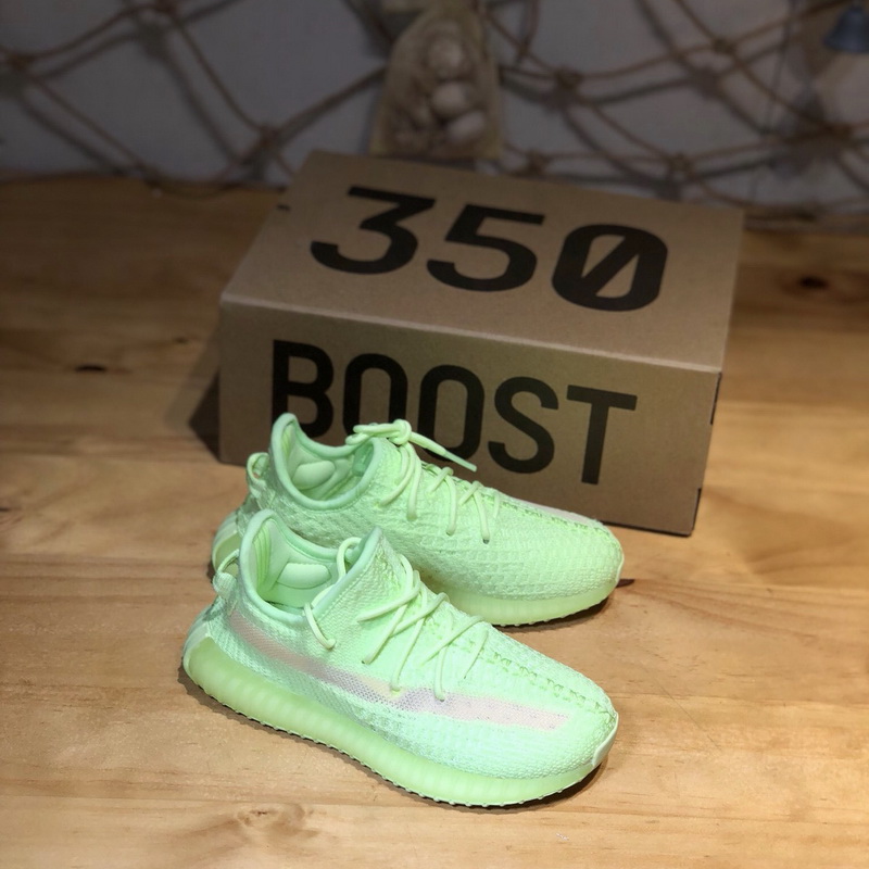 Authentic Adidas Yeezy 350 Boost V2 “Glow” kids shoes